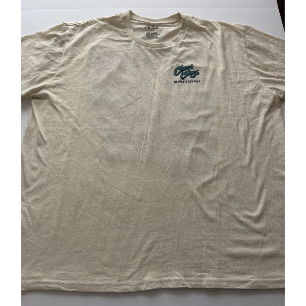 Cheech & Chong Cannabis Company T-Shirt Men's 4XL Beige Graphic Tee